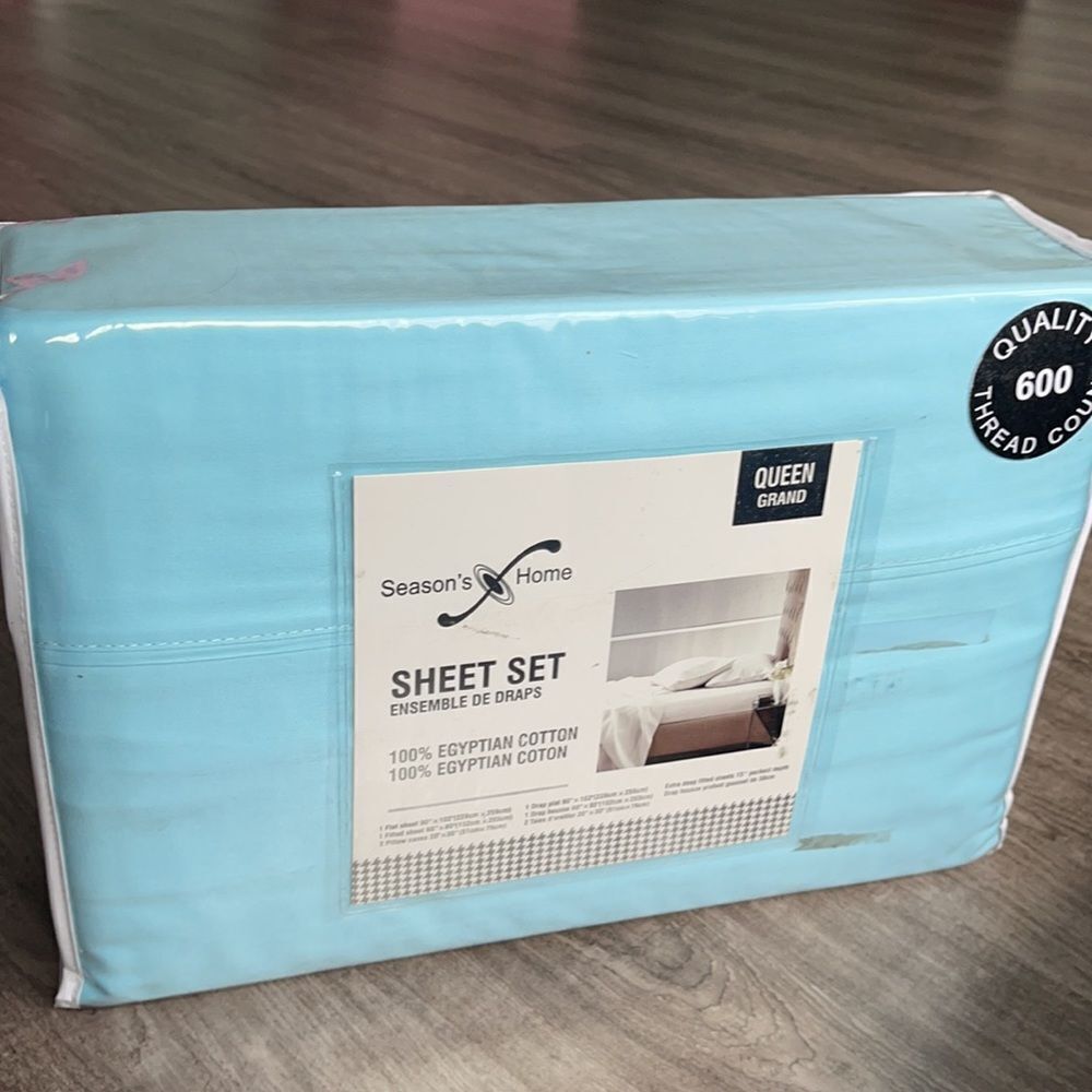 600 Thread Count Egyptian Cotton 4-Piece Sheet Set